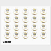 Sticker Rond Baby Shower En Construction (Feuille)