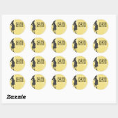 Sticker Rond Baby shower Enregistrer la date (Feuille)