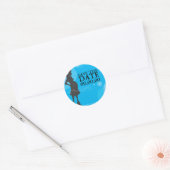 Sticker Rond Baby shower Enregistrer la date (Enveloppe)