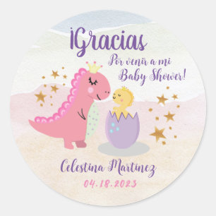 Sticker Rond Baby shower espagnol/Pegatina para Baby shower