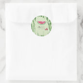 Sticker Rond Baby Shower Été Pastèque (Sac)