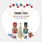 Sticker Rond Baby shower Festif Nutcracker Ornaments (Devant)