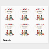 Sticker Rond Baby shower Festif Nutcracker Ornaments (Feuille)