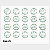 Sticker Rond Baby shower Feuille vert (Feuille)