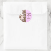 Sticker Rond Baby shower fille (Sac)