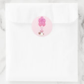 Sticker Rond Baby shower fille (Sac)