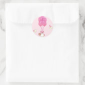 Sticker Rond Baby Shower Fille (Sac)