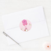 Sticker Rond Baby Shower Fille (Enveloppe)