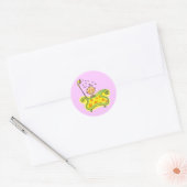 Sticker Rond Baby shower (fille) (Enveloppe)