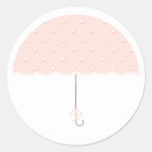 Sticker Rond Baby Shower Fille