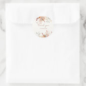 Sticker Rond Baby shower fleur sauvage Boho (Sac)