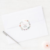 Sticker Rond Baby shower fleur sauvage de printemps merci (Enveloppe)