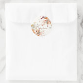 Sticker Rond Baby shower fleur sauvage vert (Sac)