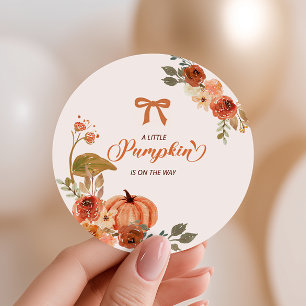 Sticker Rond Baby shower floral de Little Citrouille Fall