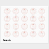 Sticker Rond Baby shower Floral fleur sauvage (Feuille)