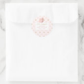 Sticker Rond Baby shower Floral fleur sauvage (Sac)