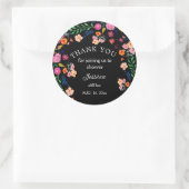 Sticker rond baby shower Floral Party mexicain (Sac)