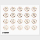 Sticker Rond Baby shower Flower-Heart (Feuille)