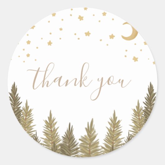 Sticker Rond Baby-Shower Forêt (Devant)