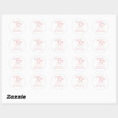 Sticker Rond Baby Shower Fraise (Feuille)