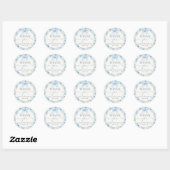 Sticker Rond Baby shower Garçon avec arc (Feuille)