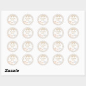 Sticker Rond Baby-Shower Gingham Silly Goose (Feuille)