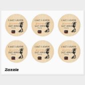 Sticker Rond Baby shower Halloween Baby Brewing Witch (Feuille)