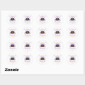 Sticker Rond baby shower halloween bébé brassage merci (Feuille)