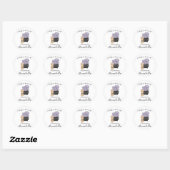 Sticker Rond Baby Shower Halloween Chaudron de Sorcière (Feuille)