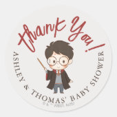 Sticker Rond Baby shower Harry Potter simple (Devant)