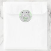 Sticker Rond Baby shower Hippo (Sac)
