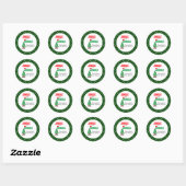Sticker Rond Baby shower Jingle Et Mingle (Feuille)