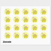Sticker Rond Baby shower (jumeaux) (Feuille)