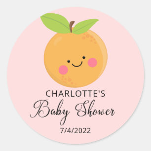 Sticker Rond Baby shower Little Cutie