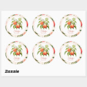 Sticker Rond Baby shower Little Peach (Feuille)