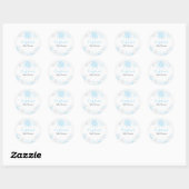 Sticker rond Baby shower Little Snowflake (Feuille)