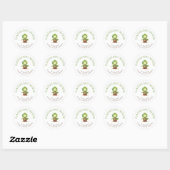Sticker Rond Baby shower Little Sprout (Feuille)