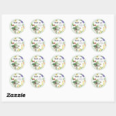 Sticker Rond Baby shower local merci (Feuille)