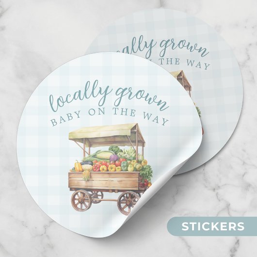 Sticker Rond Baby shower local neutre pour les femmes
