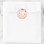 Sticker Rond Baby shower longue distance par adresse postale Sc (Sac)