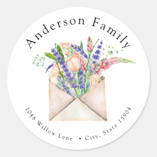 Sticker Rond Baby shower longue distance par adresse postale Sc