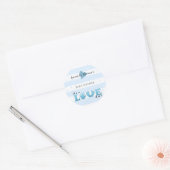 Sticker Rond Baby shower Love Baby Boy (Enveloppe)