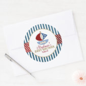 Sticker Rond Baby shower marin doux (Enveloppe)