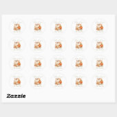 Sticker Rond Baby shower Merci Citrouille (Feuille)