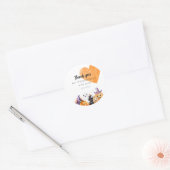 Sticker Rond Baby shower Merci Halloween (Enveloppe)
