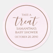 Sticker Rond Baby shower mignon Calligraphie Script traitement  (Devant)