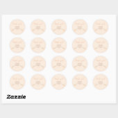 Sticker Rond Baby shower mignon de la colombe (Feuille)