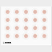 Sticker Rond Baby shower moderne Boho Sun (Feuille)