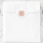 Sticker Rond Baby shower moderne Boho Sun (Sac)
