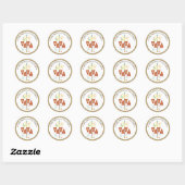 Sticker Rond Baby shower moderne du milieu du siècle Favor Stic (Feuille)